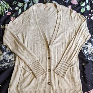 Mossimo Supply Co. Cream and Confetti Cardigan (Size M)